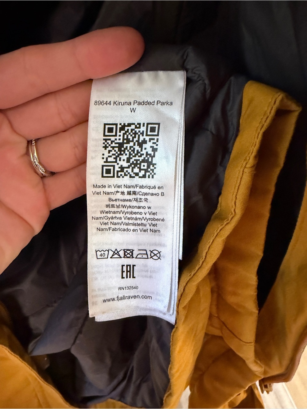 Fjallraven Kiruna Padded Parker Jacket W - Small - Acorn - Picture 10 of 11